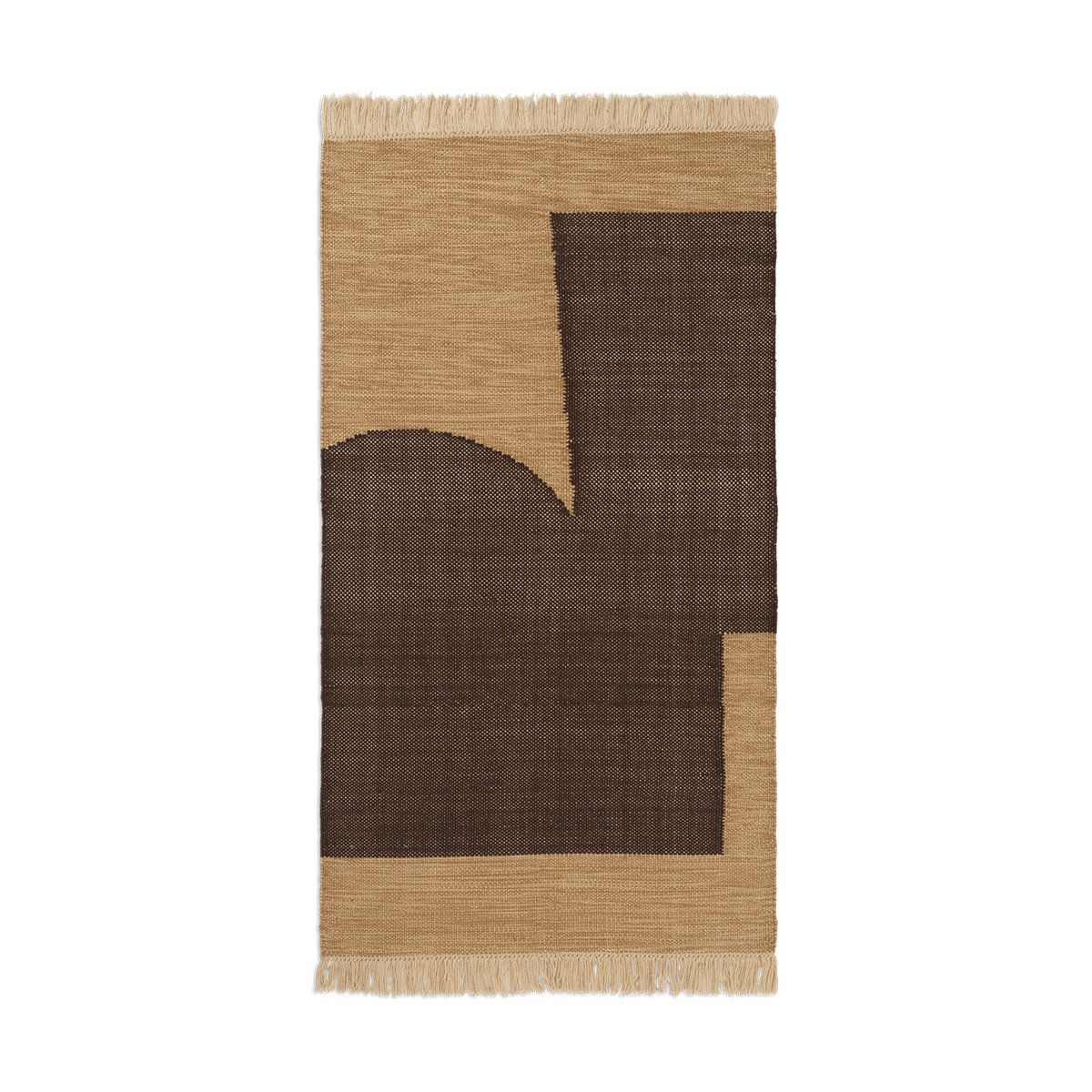 ferm LIVING Forene matto Tan-Chocolate 80×140 cm