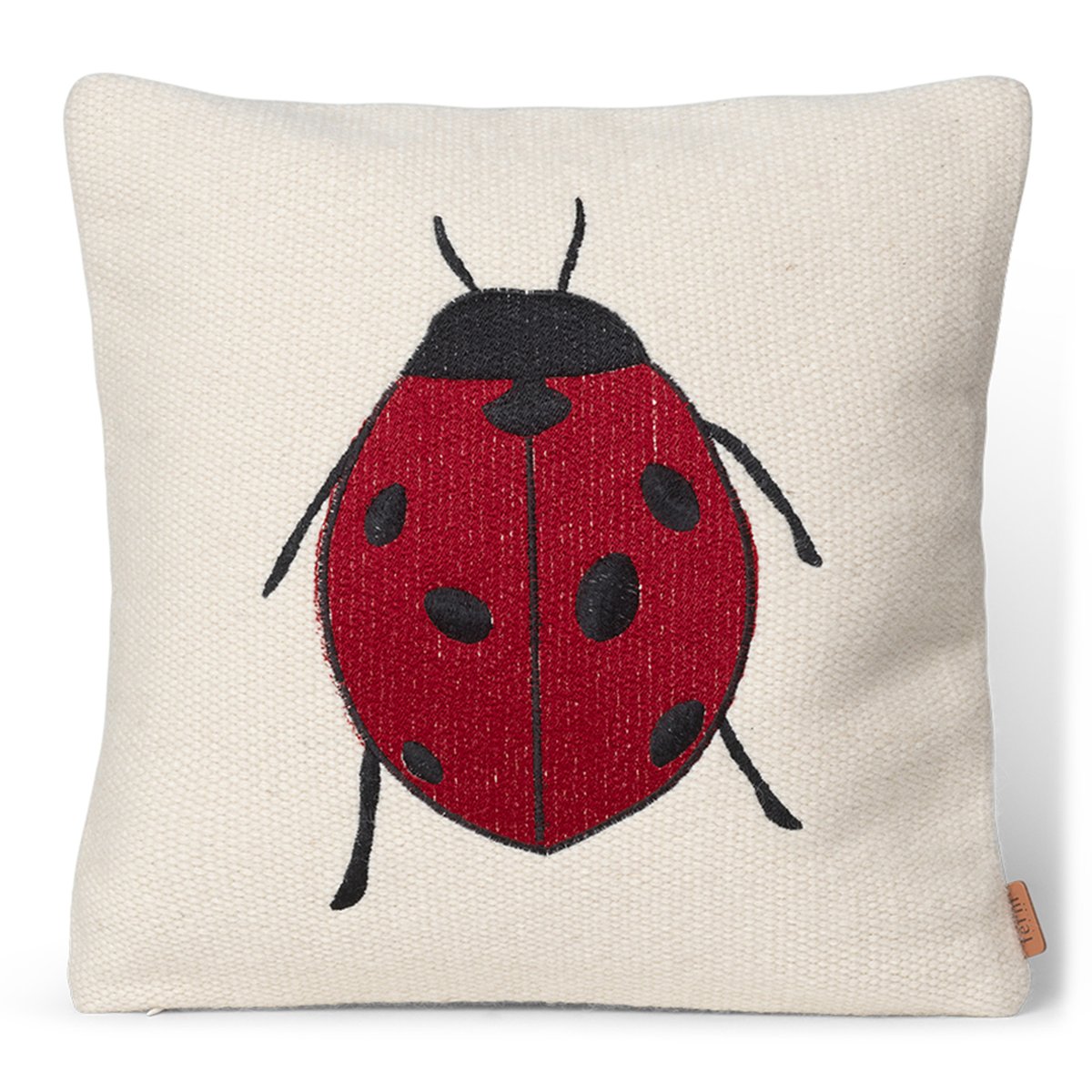 ferm LIVING Forest kirjailtu tyyny 40×40 cm Ladybird