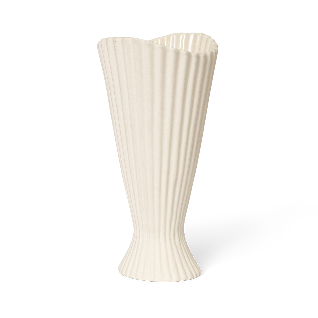 ferm LIVING Fountain maljakko 23 cm Off white