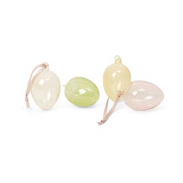 Glass easter eggs 4-pakkaus - Mixed light - Ferm Living