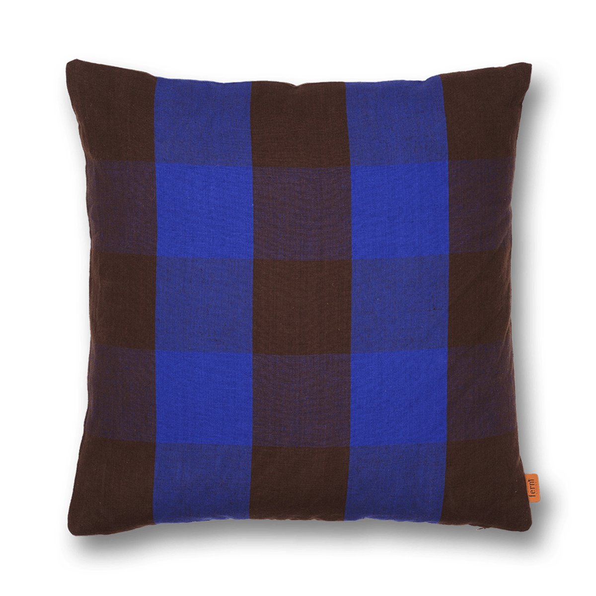 ferm LIVING Grand tyyny 50×50 cm Chocolate-bright blue