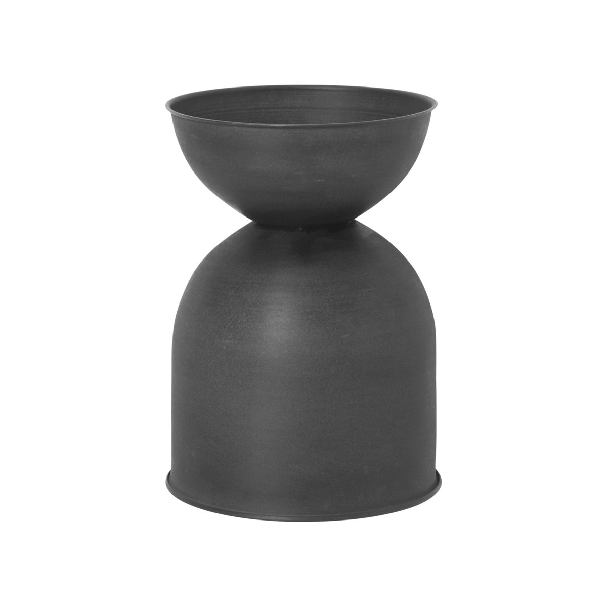 ferm LIVING Hourglass ruukku pieni Ø31 cm Musta-tummanharmaa