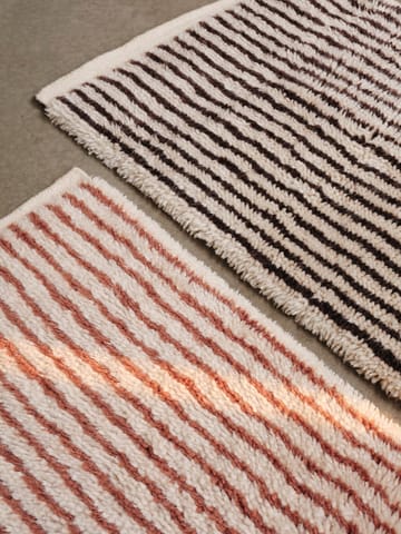 Kami matto - Off white-red brown, 120x180 cm - ferm LIVING