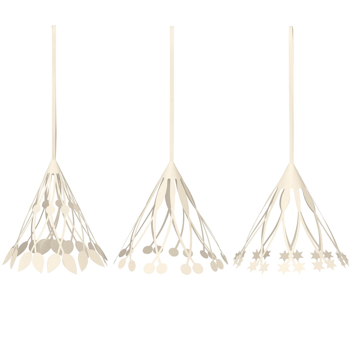 ferm LIVING Paper tassels joulukoriste Ø10 cm 3-pack Off-white