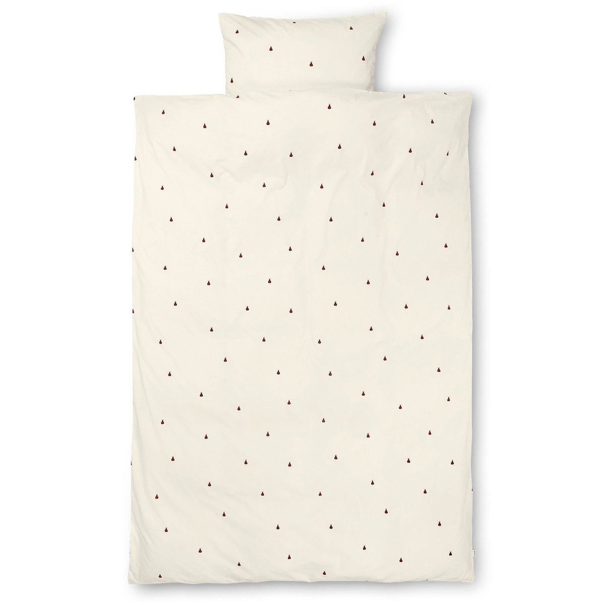 ferm LIVING Pear pussilakanasetti 140×200 cm Off white-cinnamon