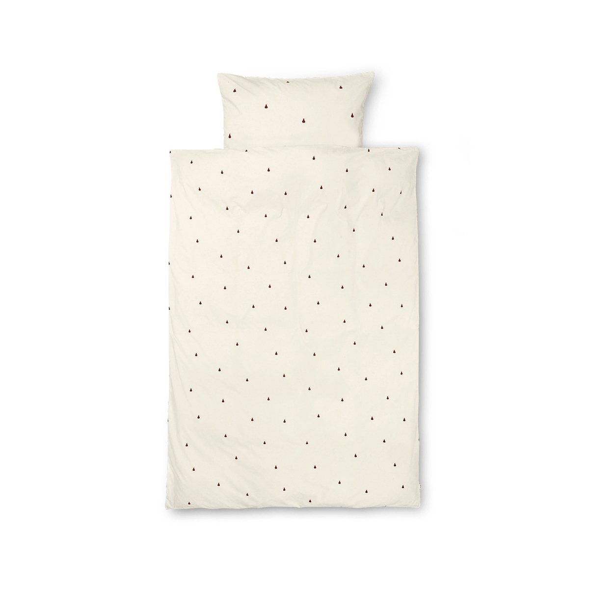 ferm LIVING Pear pussilakanasetti 70×100 cm Off white-cinnamon