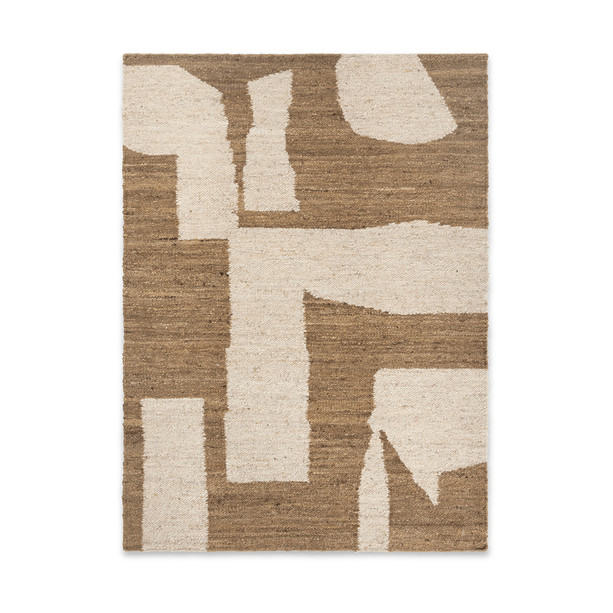 ferm LIVING Piece villamatto Off-white-Toffee 140×200 cm