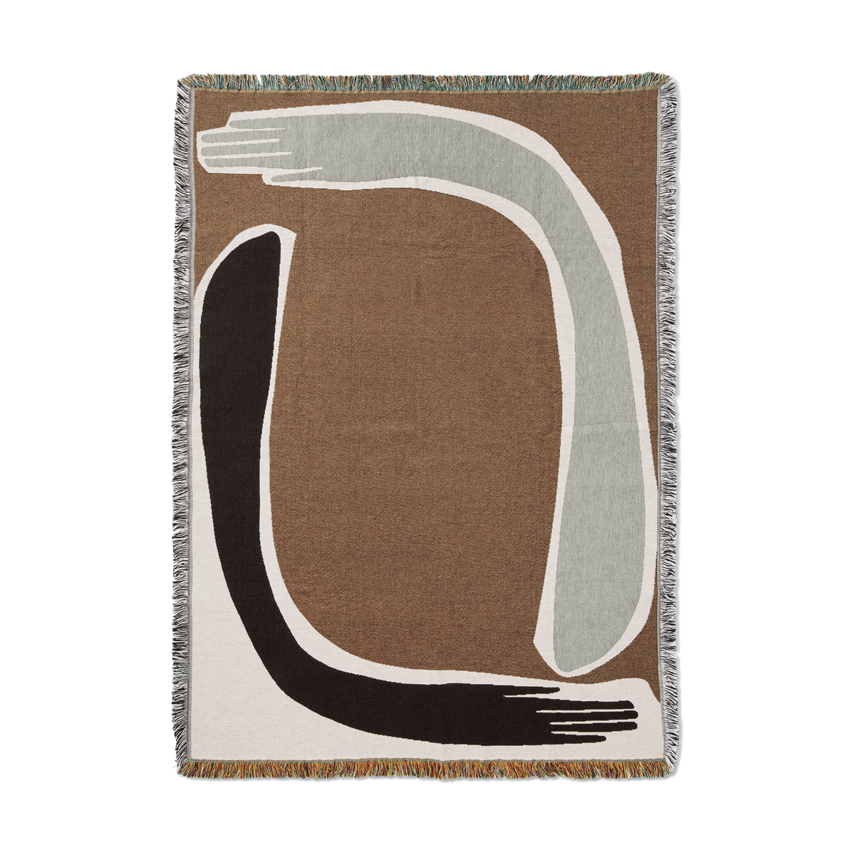 ferm LIVING Pose Tapestry viltti 120×170 cm Coffee