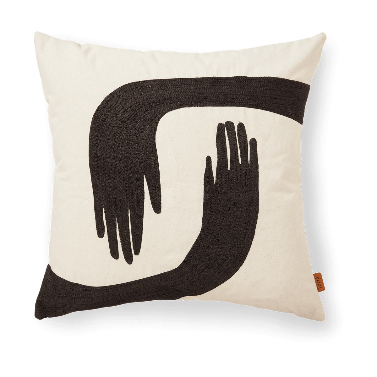 ferm LIVING Pose tyyny 50×50 cm Coffee-undyed