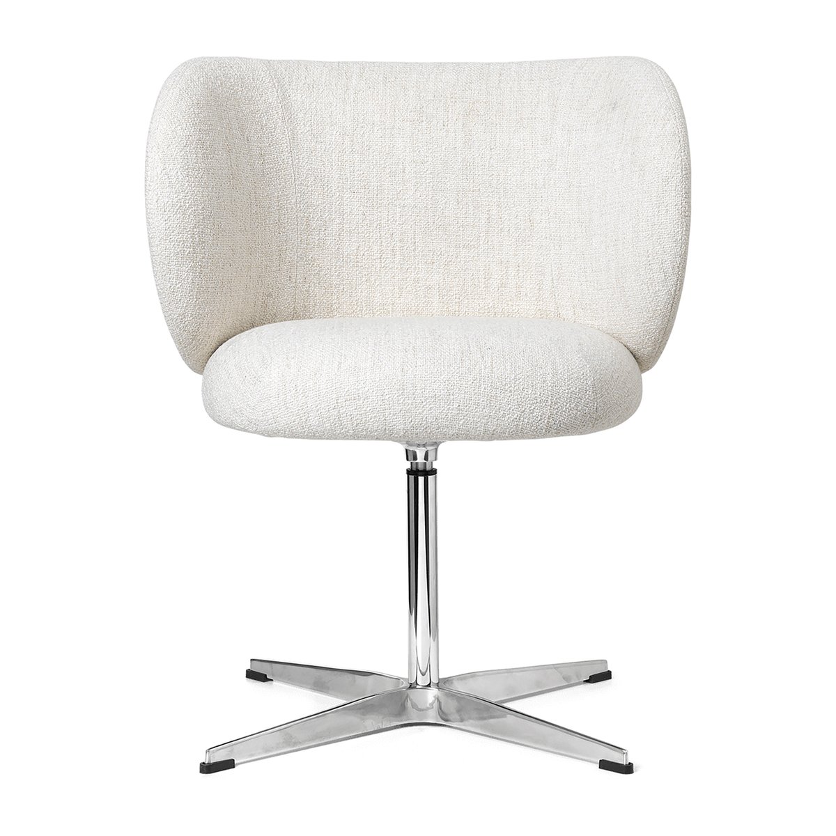 ferm LIVING Rico dining chair swivel bouclé Off-white