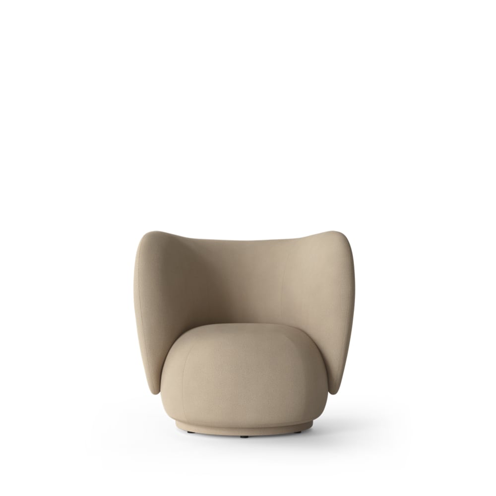 ferm LIVING Rico lounge chair -nojatuoli Sand brushed