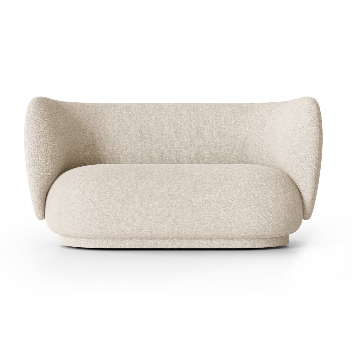 ferm LIVING Rico sohva bouclé 2-istuttava Wool bouclé offwhite