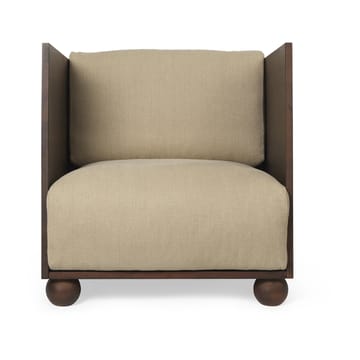 Rum loungenojatuoli rich linen - Dark stained-natural - ferm LIVING