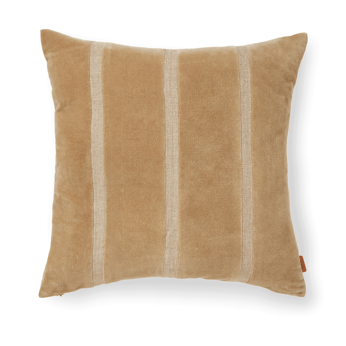 ferm LIVING Senti Stripe tyyny 50×50 cm Dark sand-linen