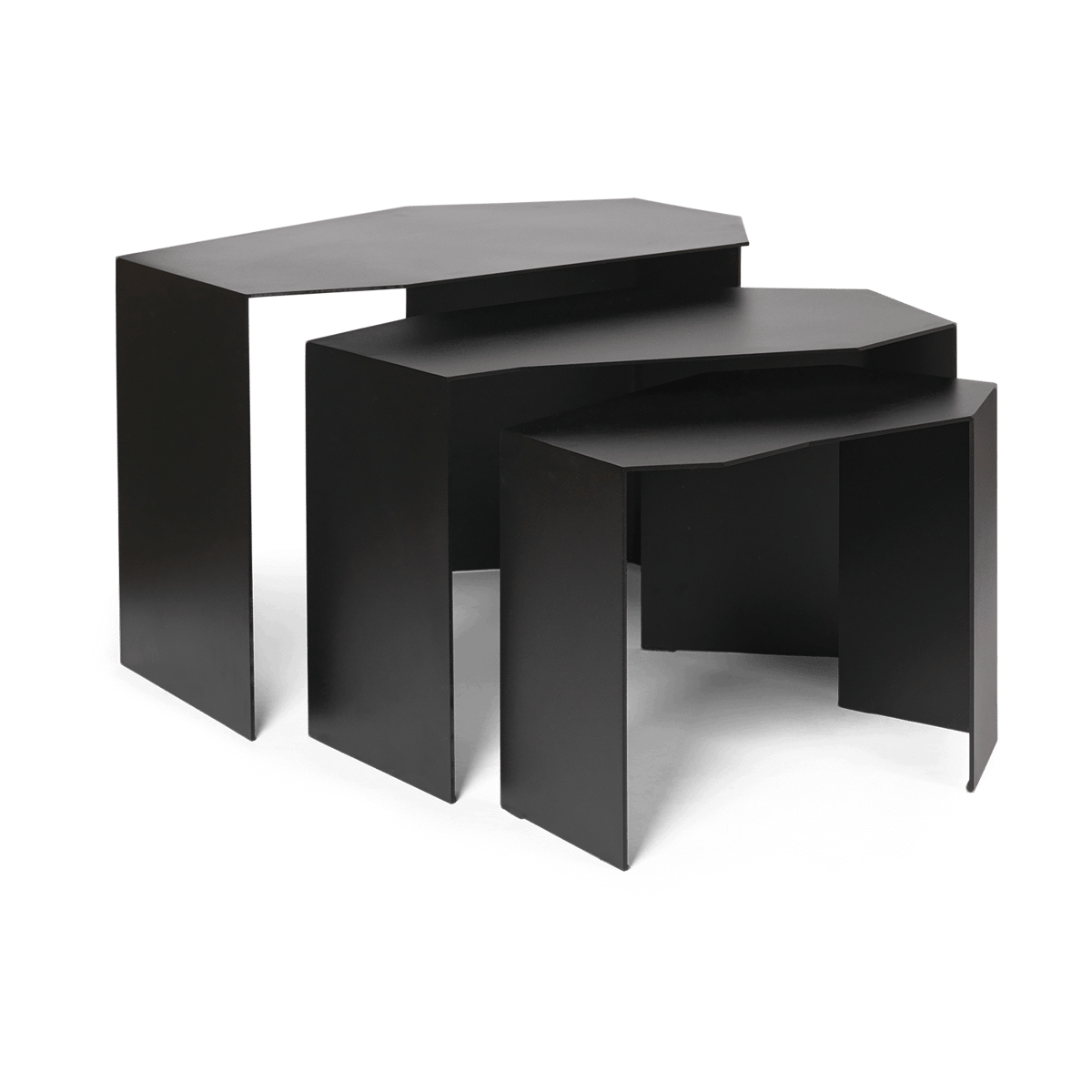 ferm LIVING Shard cluster pöytä 3 kpl Black