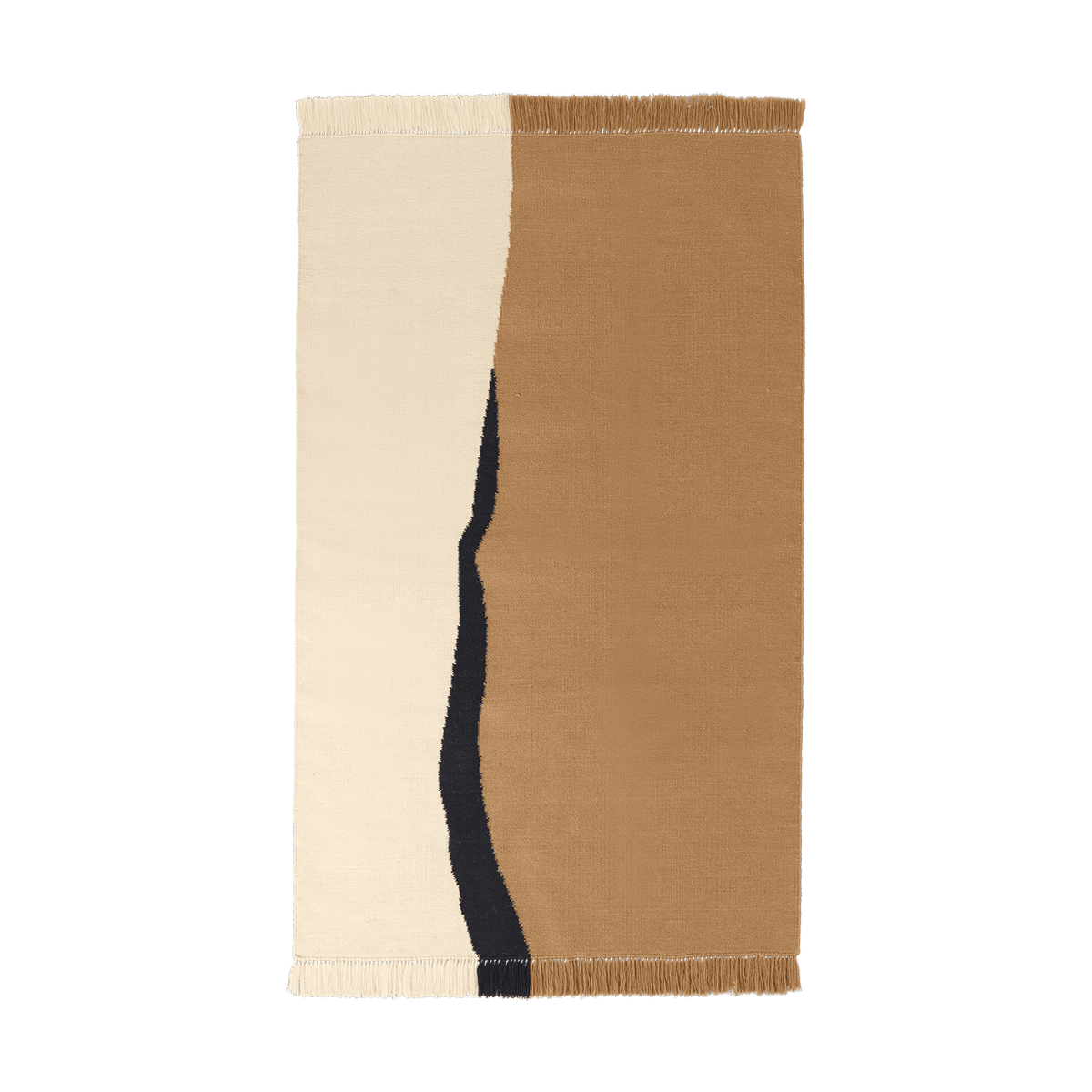 ferm LIVING Soil Kelim matto Dark sand-off white 140×200 cm