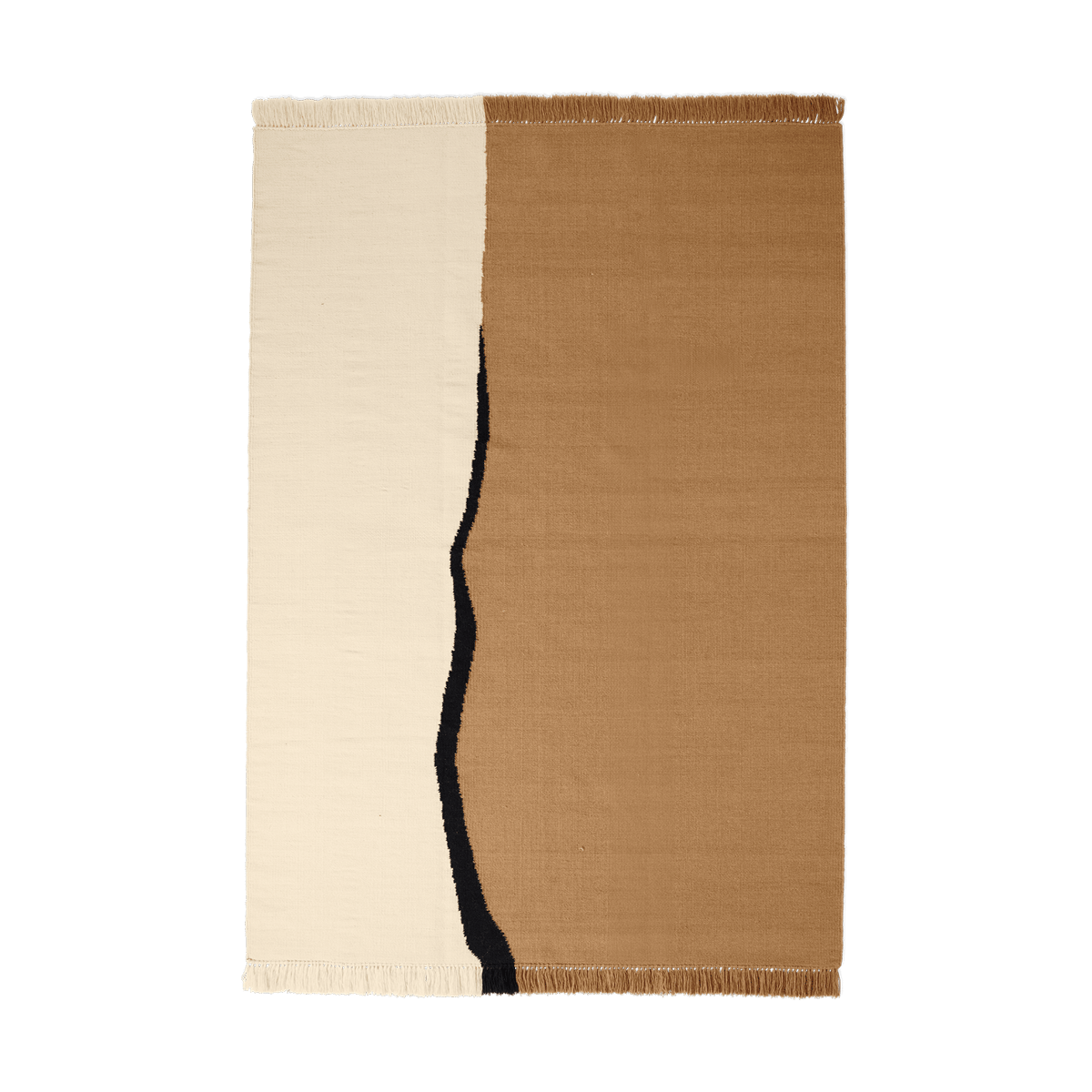 ferm LIVING Soil Kelim matto Dark sand-off white 170×240 cm