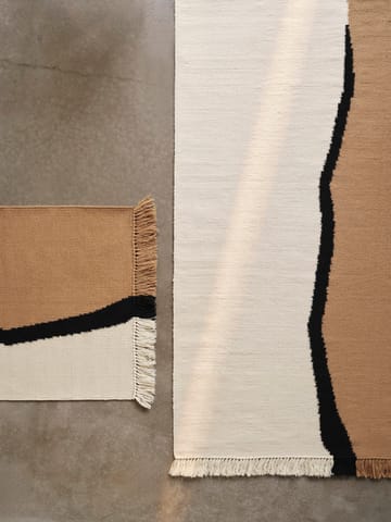 Soil Kelim matto - Dark sand-off white, 170x240 cm - ferm LIVING