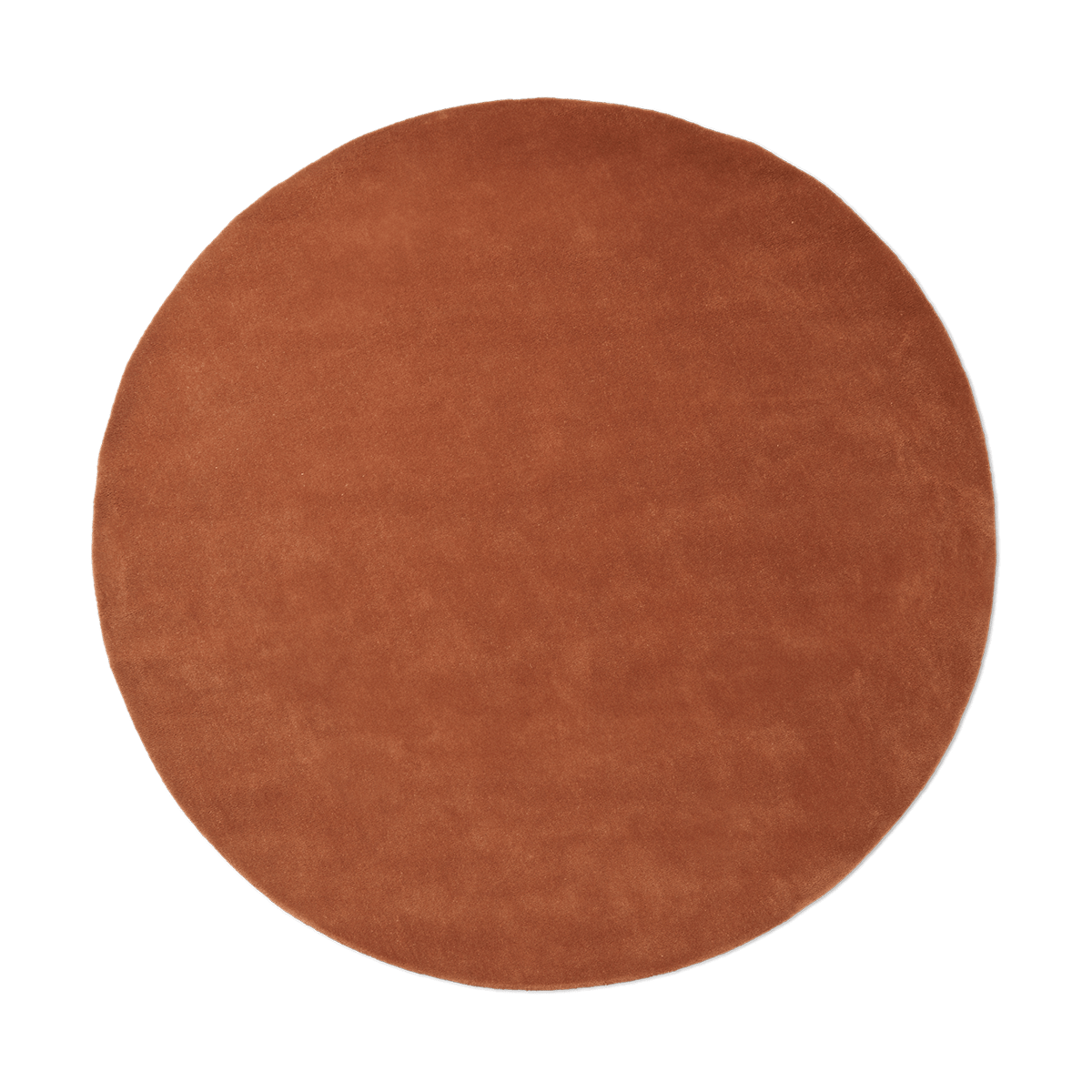 ferm LIVING Stille tuftattu matto pyöreä Red brown Ø240 cm