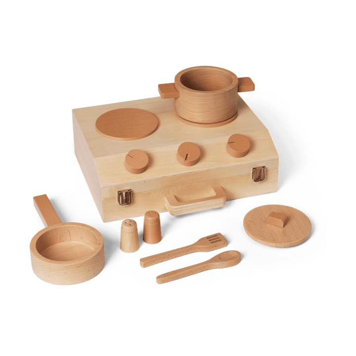 Toro Suitcase Kitchen ruoanlaittosarja lapsille - Natural - Ferm LIVING