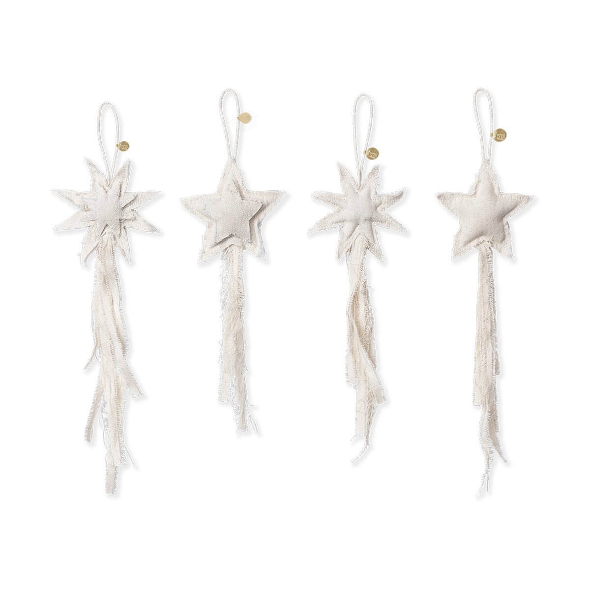 ferm LIVING Vela Star Ornaments joulukuusenkoriste 4 osaa Natural