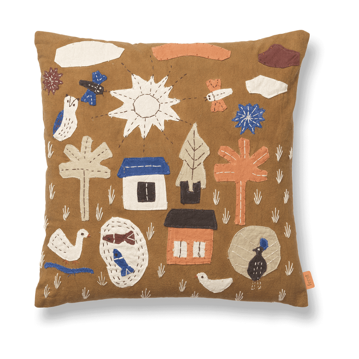 ferm LIVING Village tyyny 40×40 cm Sokerilevä