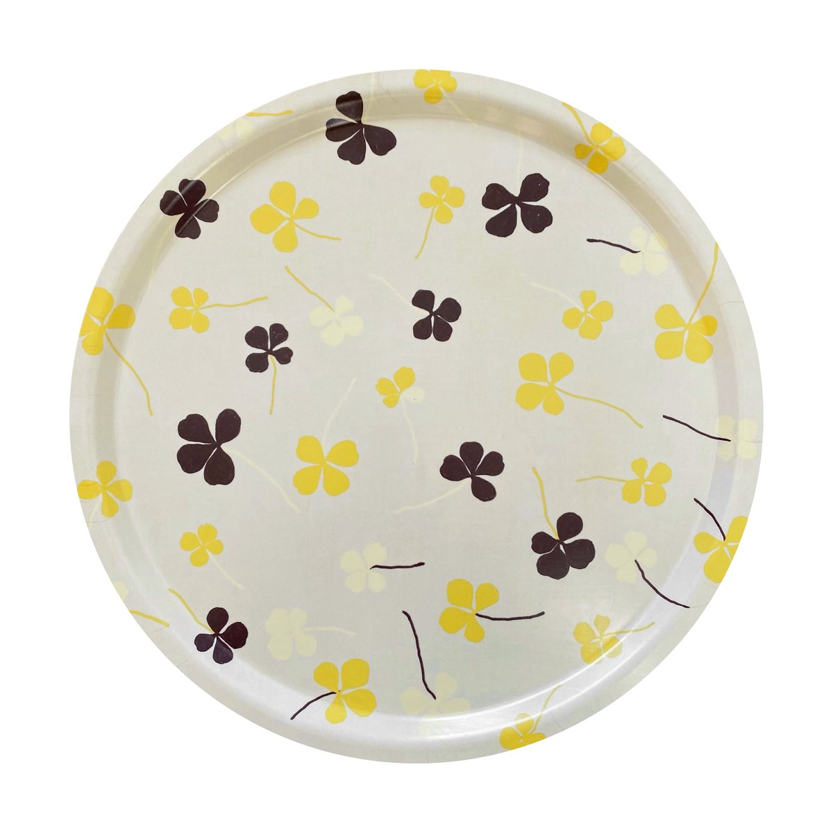 Fine Little Day Clover tarjotin Ø 38 cm White-yellow