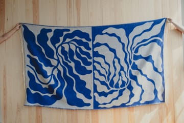 Leaves torkkupeitto 130x220 cm - Blue-white - Fine Little Day