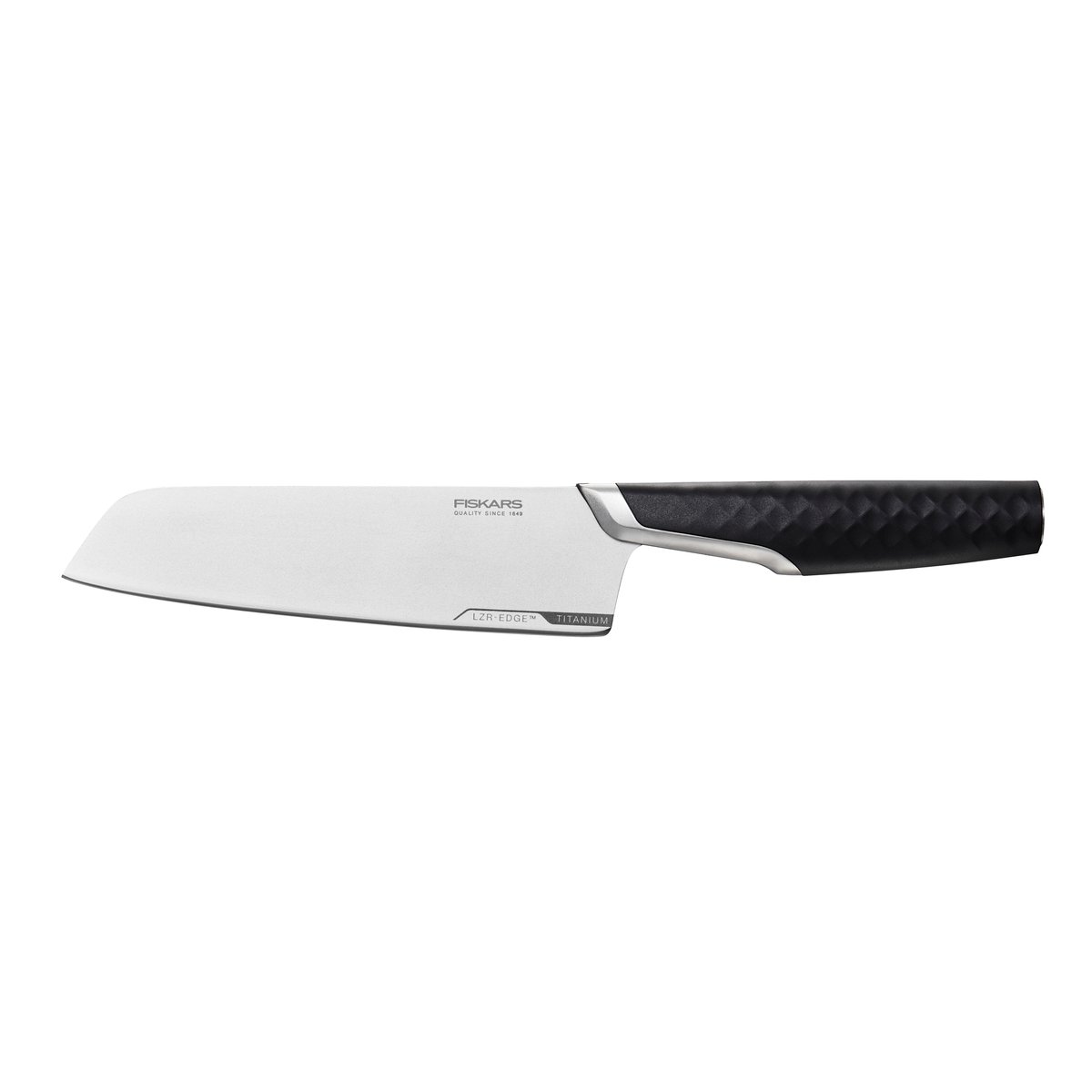 Fiskars Titanium santokuveitsi 16 cm Musta