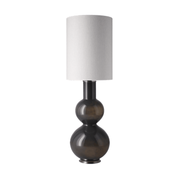 Augusta-pöytälamppu harmaalla lampunjalalla - Babel Beige L - Flavia Lamps