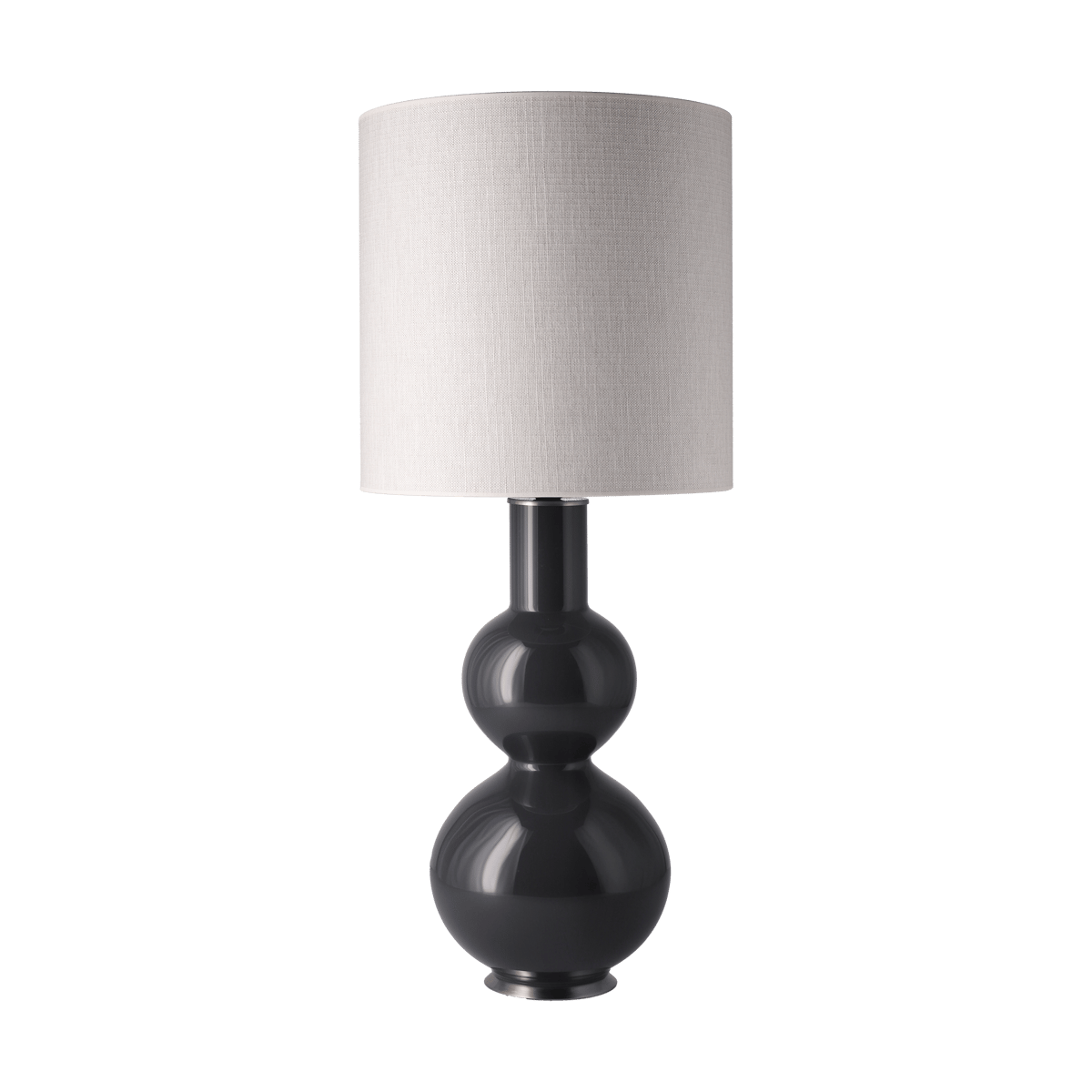 Flavia Lamps Augusta-pöytälamppu harmaalla lampunjalalla Babel Beige M