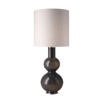 Augusta-pöytälamppu harmaalla lampunjalalla - Babel Beige M - Flavia Lamps