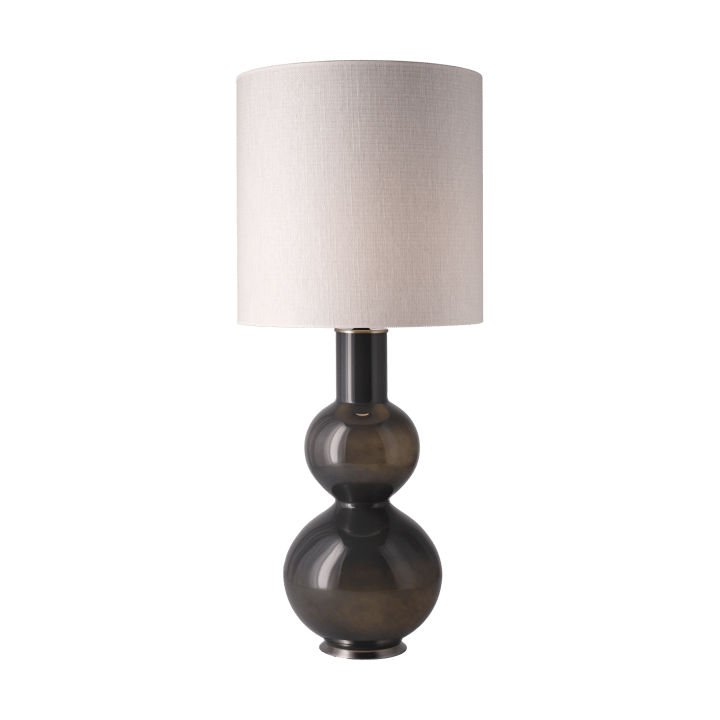 Augusta-pöytälamppu harmaalla lampunjalalla - Babel Beige M - Flavia Lamps