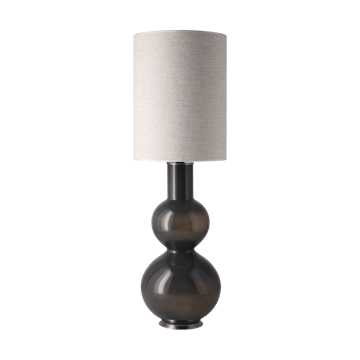 Augusta-pöytälamppu harmaalla lampunjalalla - London Beige L - Flavia Lamps