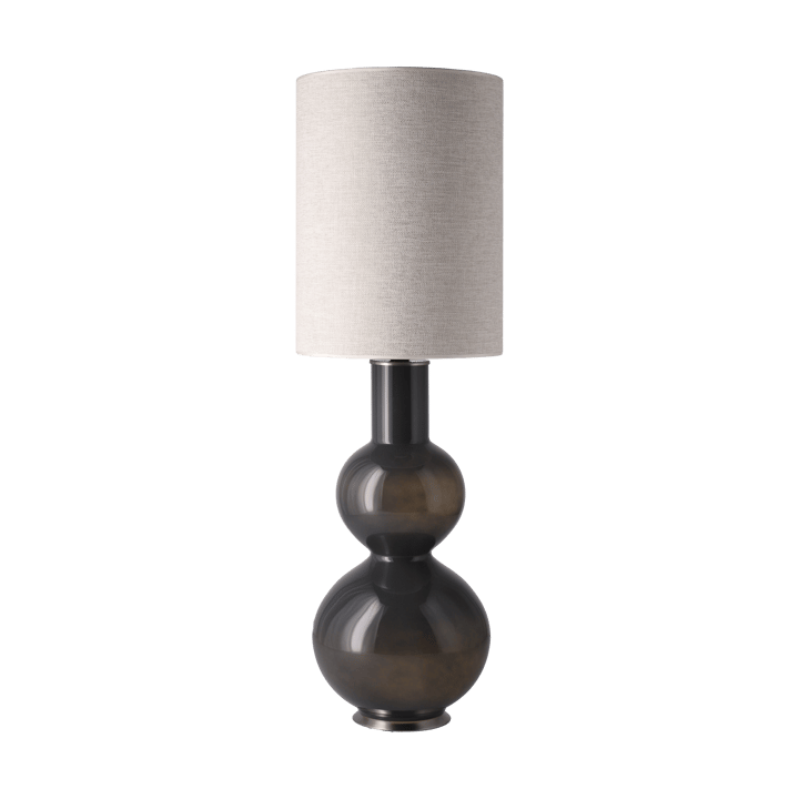 Augusta-pöytälamppu harmaalla lampunjalalla - London Beige L - Flavia Lamps