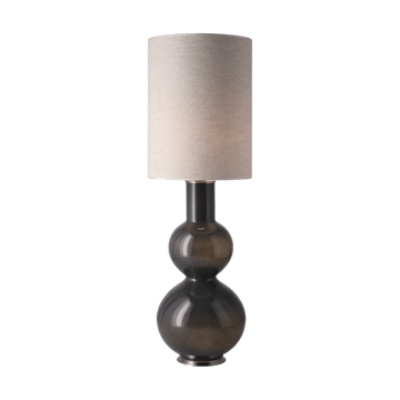 Augusta-pöytälamppu harmaalla lampunjalalla - London Beige L - Flavia Lamps