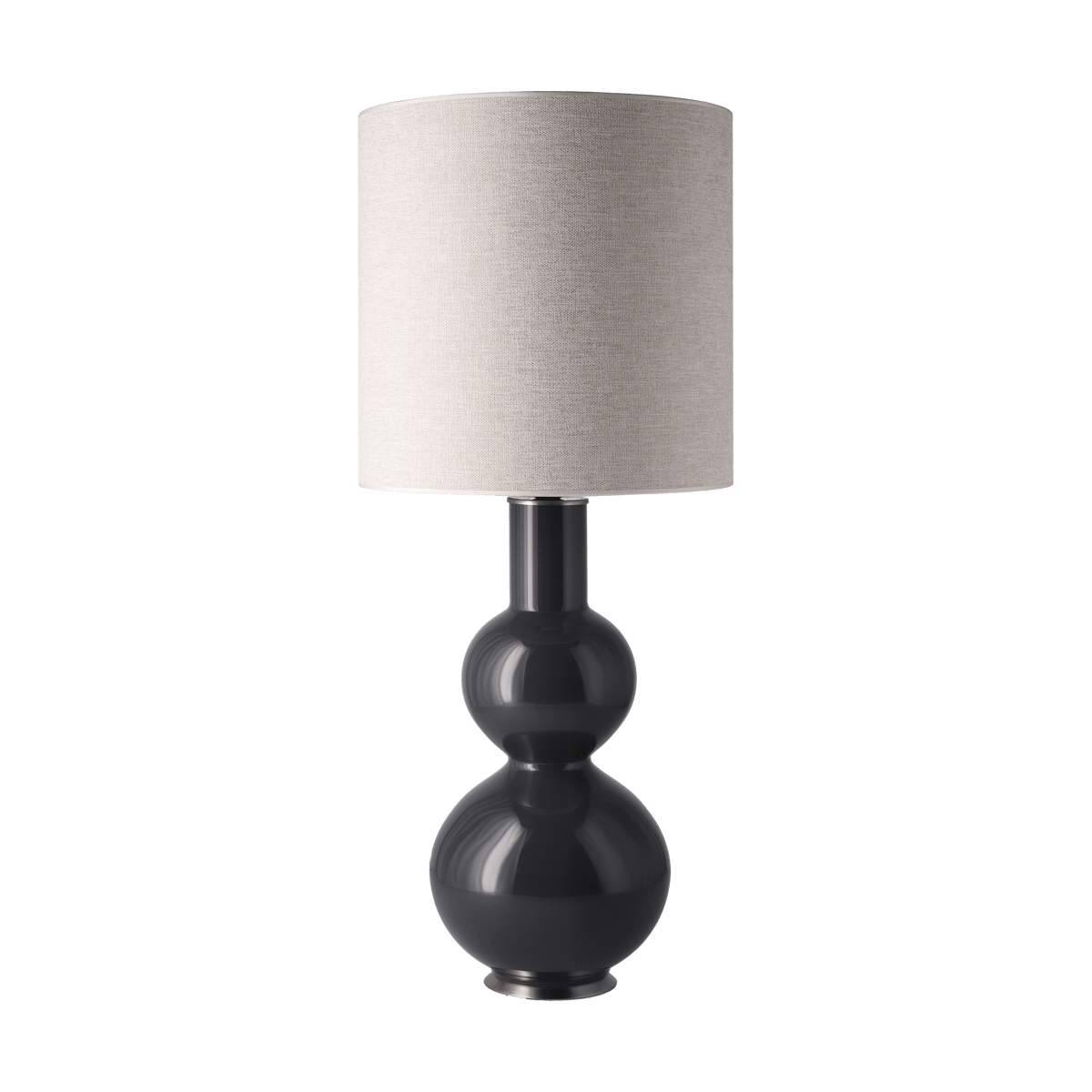 Flavia Lamps Augusta-pöytälamppu harmaalla lampunjalalla London Beige M