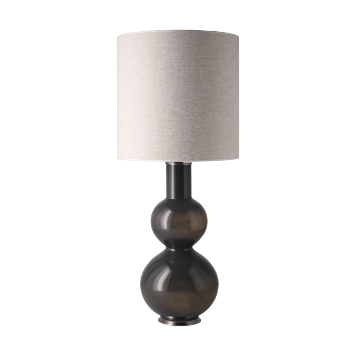 Augusta-pöytälamppu harmaalla lampunjalalla, London Beige M Flavia Lamps