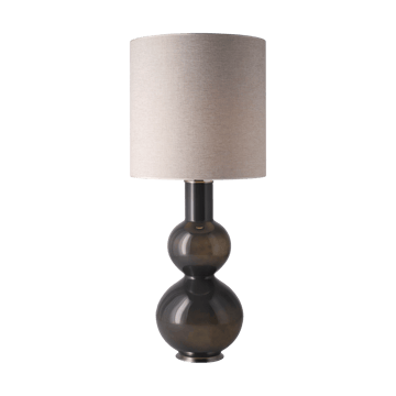 Augusta-pöytälamppu harmaalla lampunjalalla - London Beige M - Flavia Lamps