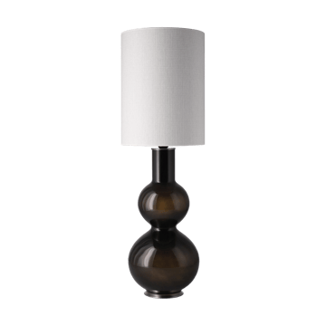 Augusta-pöytävalaisin mustalla lampunjalalla - Babel Beige L - Flavia Lamps