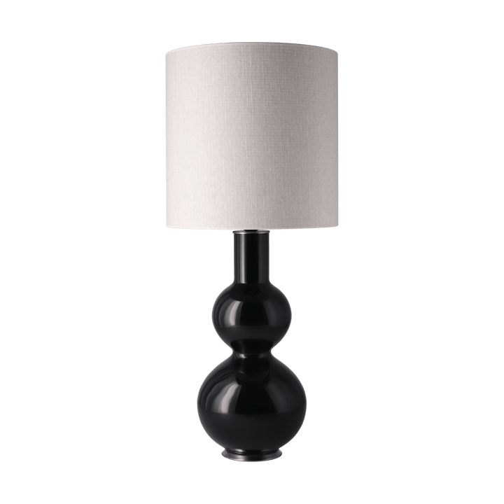 Augusta-pöytävalaisin mustalla lampunjalalla - Babel Beige M - Flavia Lamps