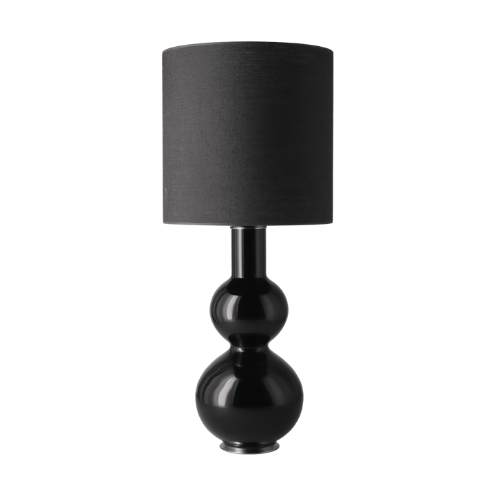 Augusta-pöytävalaisin mustalla lampunjalalla - Lino Negro M - Flavia Lamps