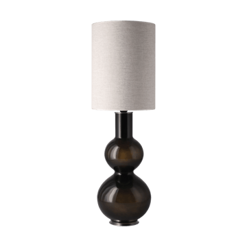 Augusta-pöytävalaisin mustalla lampunjalalla - London Beige L - Flavia Lamps