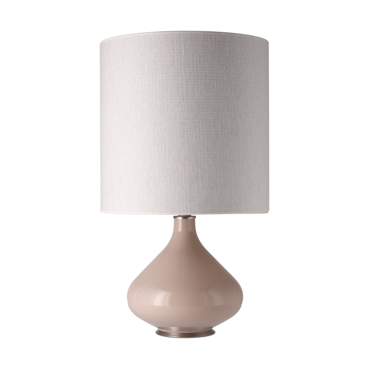 Flavia pöytävalaisin beigellä lampunjalalla, Babel Beige M Flavia Lamps