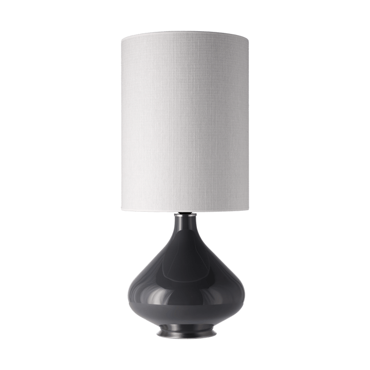 Flavia pöytävalaisin harmaalla lampunjalalla - Babel Beige L - Flavia Lamps