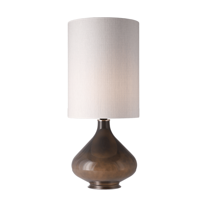 Flavia pöytävalaisin harmaalla lampunjalalla - Babel Beige L - Flavia Lamps