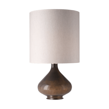 Flavia pöytävalaisin harmaalla lampunjalalla - Babel Beige M - Flavia Lamps