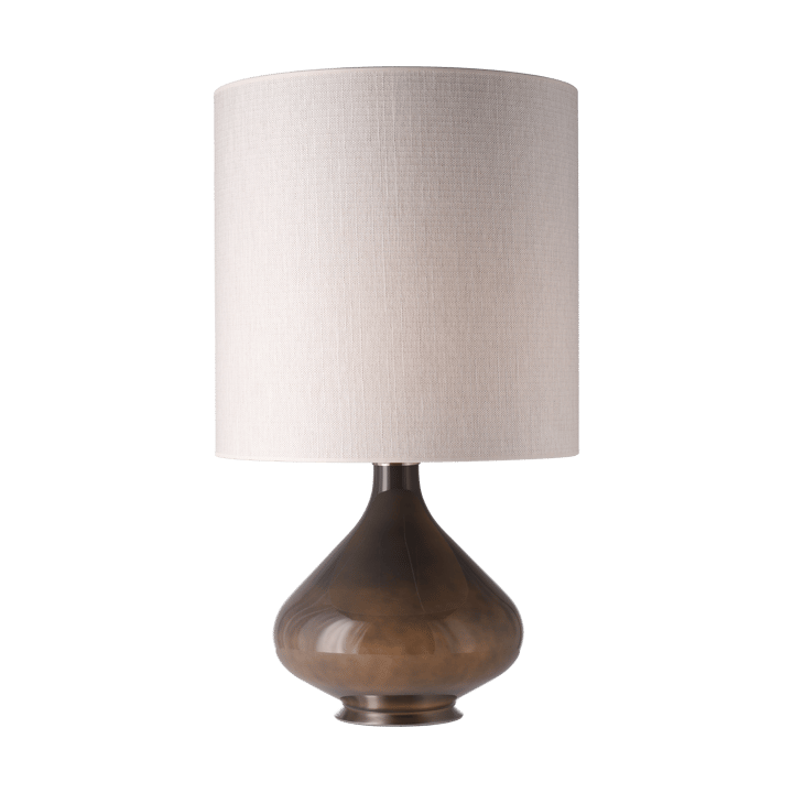 Flavia pöytävalaisin harmaalla lampunjalalla - Babel Beige M - Flavia Lamps