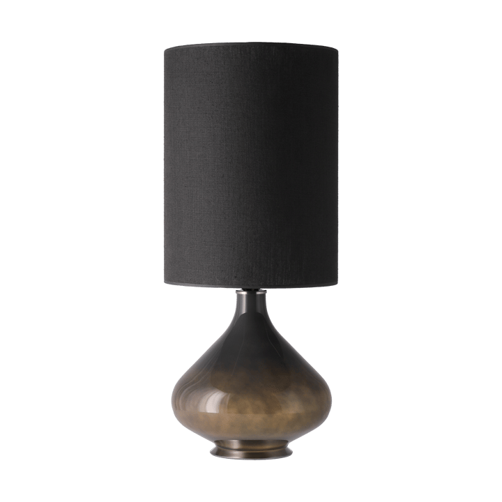 Flavia pöytävalaisin harmaalla lampunjalalla - Lino Negro L - Flavia Lamps