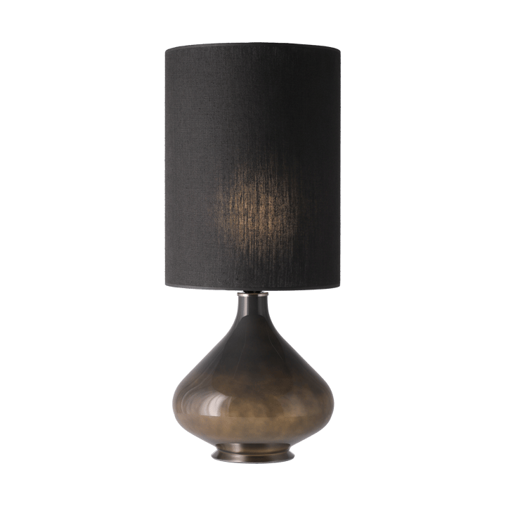 Flavia pöytävalaisin harmaalla lampunjalalla - Lino Negro L - Flavia Lamps